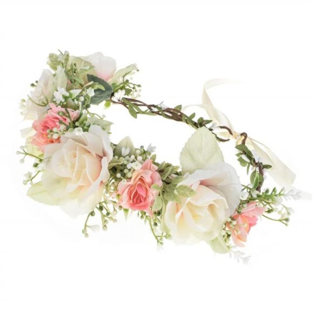 Flower Crown  Women Wedding Floral Headpiece Hair Wreath Girl Garland